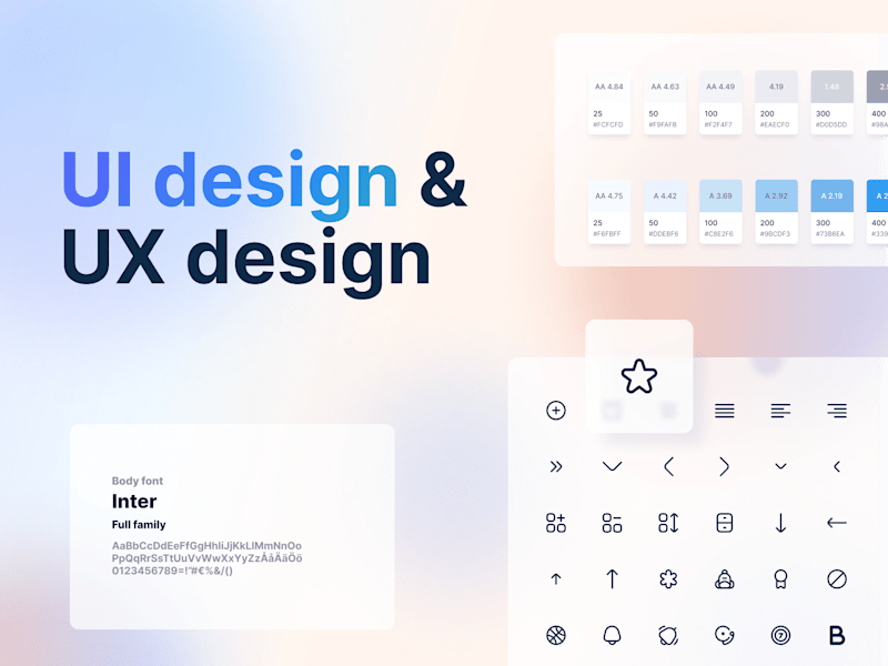 Cover image for UI & UX design for mobile- and web apps 