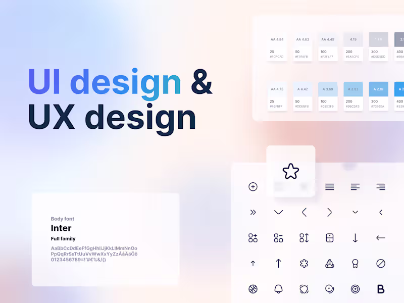 Cover image for UI & UX design for mobile- and web apps 
