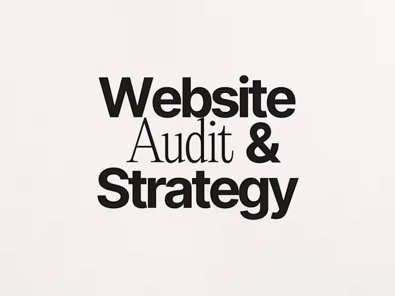 Cover image for Website Audit