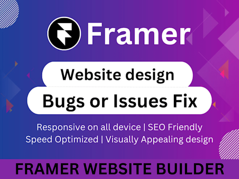Cover image for I will build framer website design do figma framer landing page