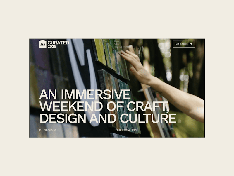 Cover image for Jia CURATED — Web Design & Webflow Development