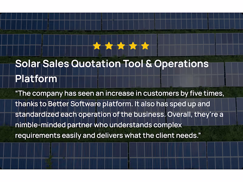 Cover image for Solar Quotation and CRM System