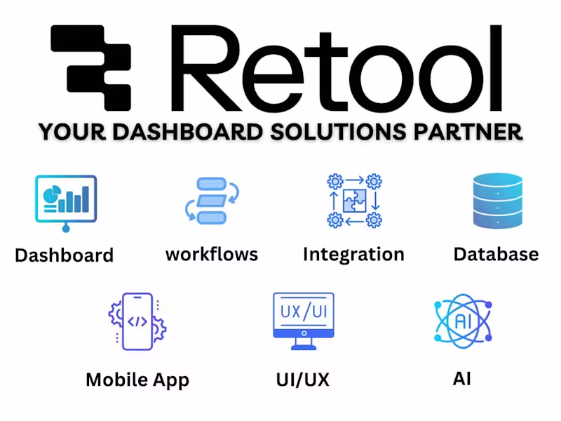 Cover image for I'll Build Retool Apps, Dashboards, API Integration & Automation