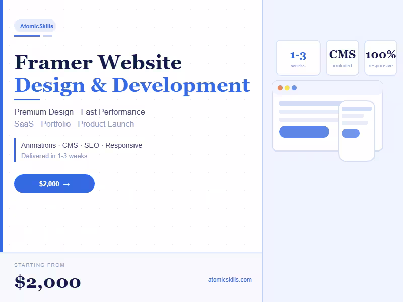 Cover image for Framer Website Design & Development