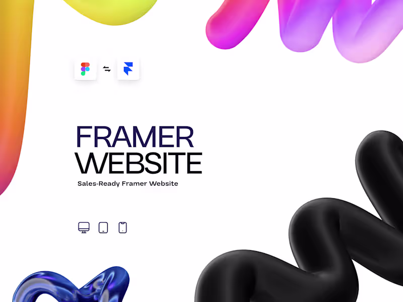 Cover image for Sales Ready Framer Website