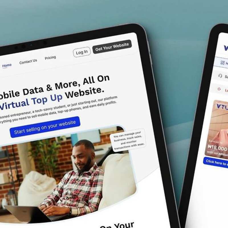 Cover image for Landing Page design for VTU Portal NG