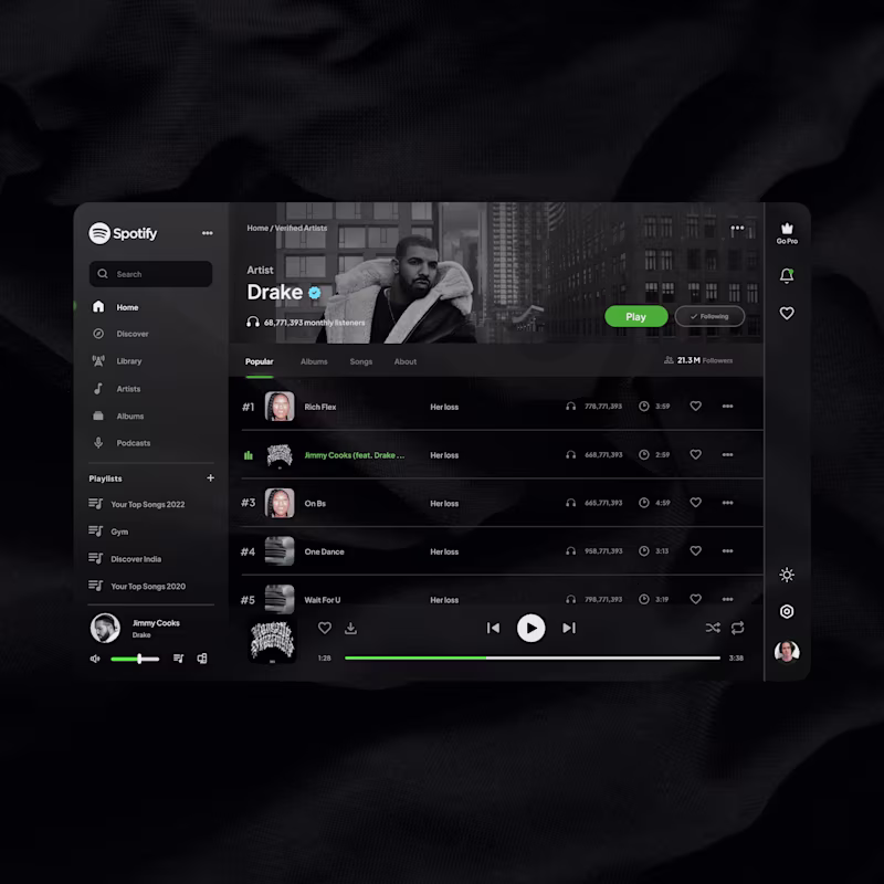 Cover image for Spotify web Redesign
