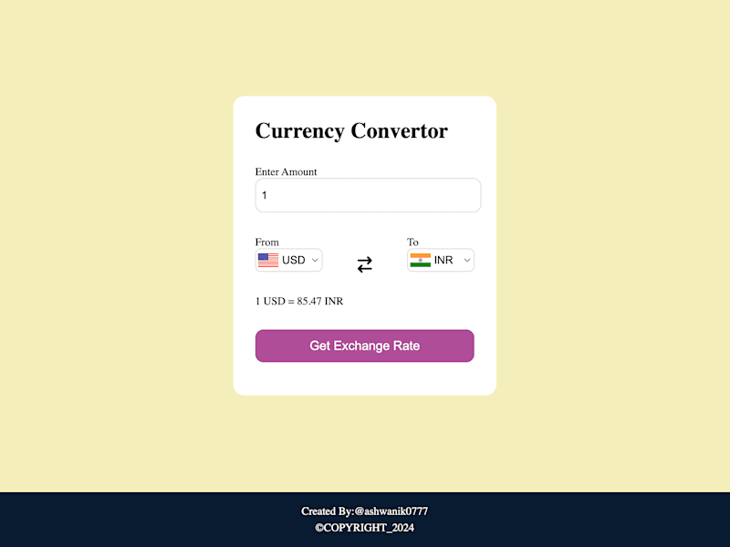 Cover image for Currency Converter Project
