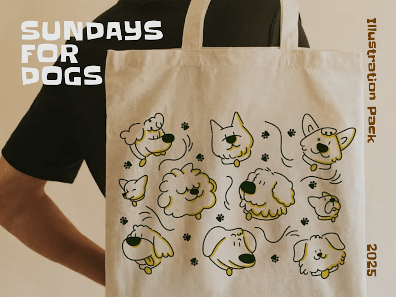 Cover image for Sundays For Dogs - Petcare Product Illustrations