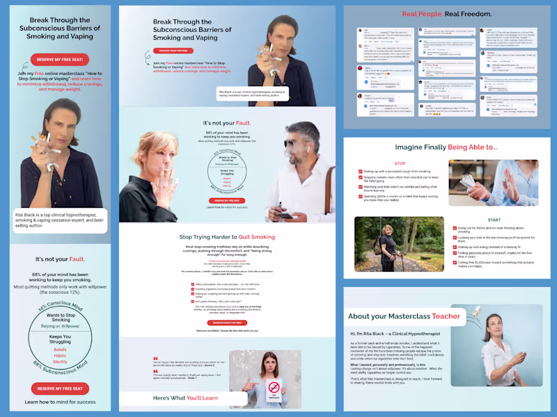 Cover image for Evergreen Webinar Landing Pages for Shift Weight Mastery