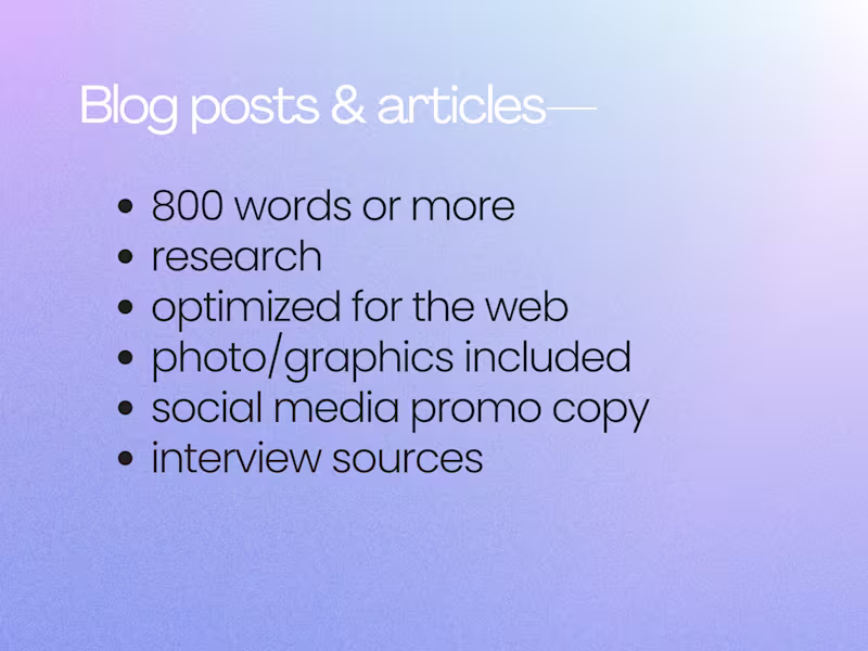 Cover image for 800+ word blog post or article for the web 