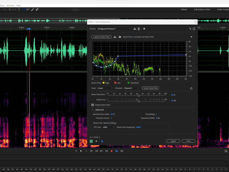 Cover image for Audio editing and noise reduction for enhanced and clean audio