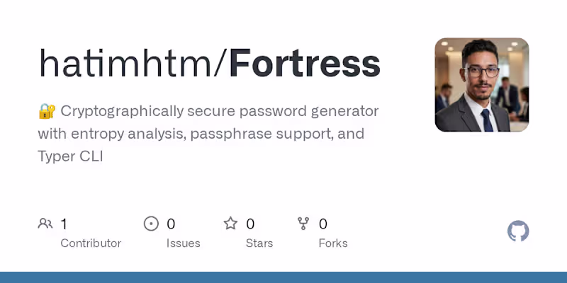 Cover image for Fortress Password Generator Development