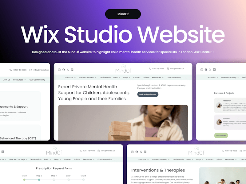 Cover image for Wix Studio Mental Health Website for Children & Families