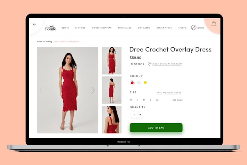 Cover image for Love, Bonito Website Re-design
