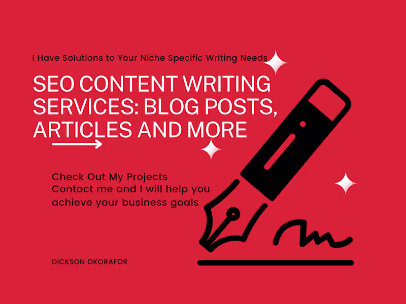 Cover image for SEO Content Writing for Blogging and Article Writing