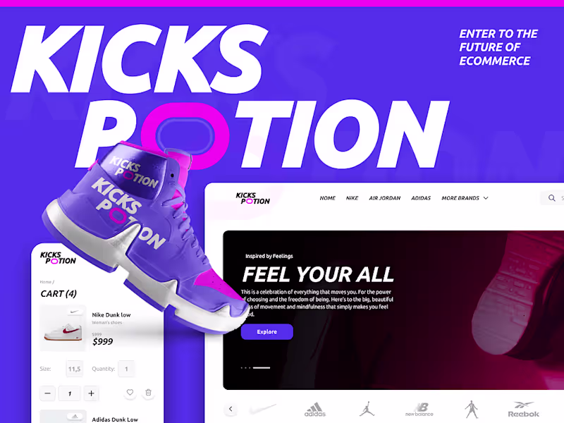 Cover image for Sneakers Store | eCommerce Design Development 🛒