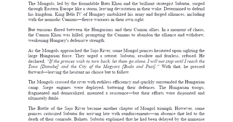 Cover image for The Mongol Invasion of Europe: A Historical Analysis