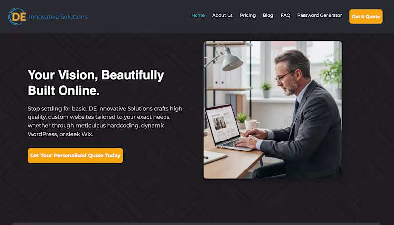 Cover image for DE Innovative Solutions Website Development