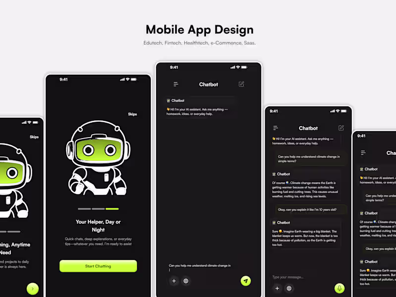 Cover image for AI Chatbot App Design