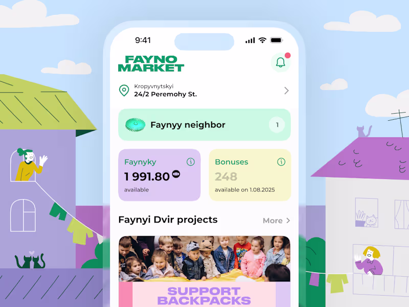 Cover image for Fayno Market – Mobile App for a Ukrainian Supermarket