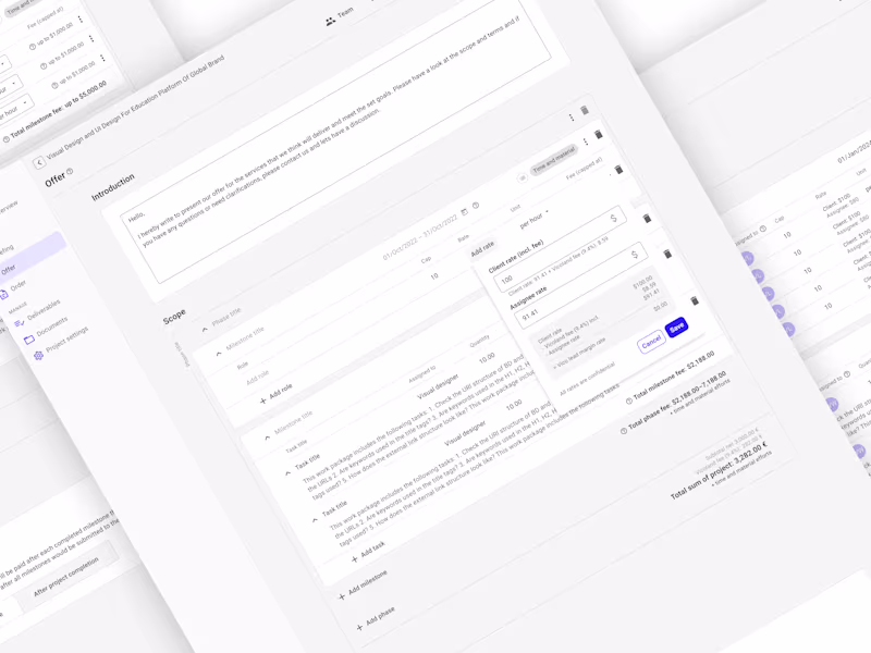Cover image for Freelancer/client rates feature