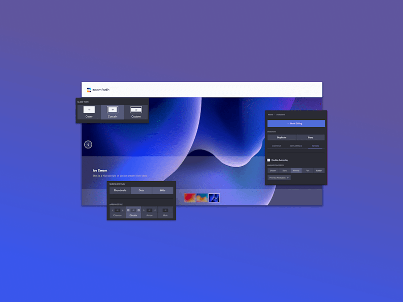 Cover image for Slideshow feature improvement for a site-building platform 💻