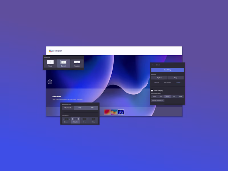Cover image for Slideshow feature improvement for a site-building platform 💻
