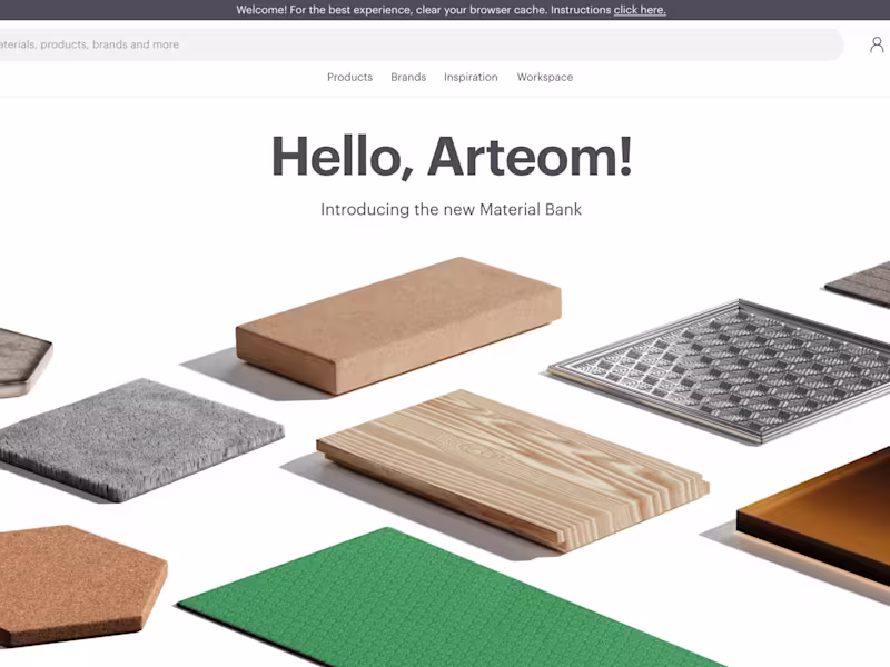 Cover image for Material Bank - big e-commerce website