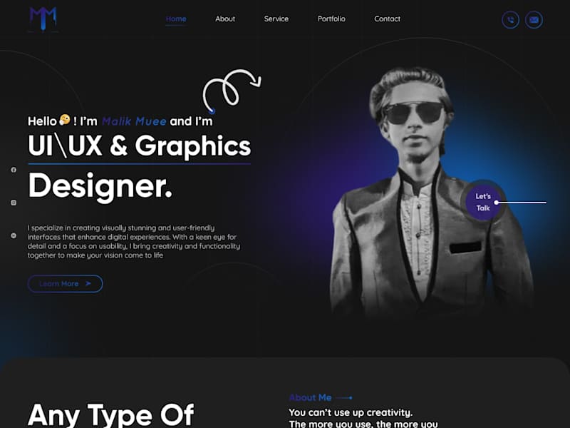 Cover image for Personal Portfolio Website UI Design