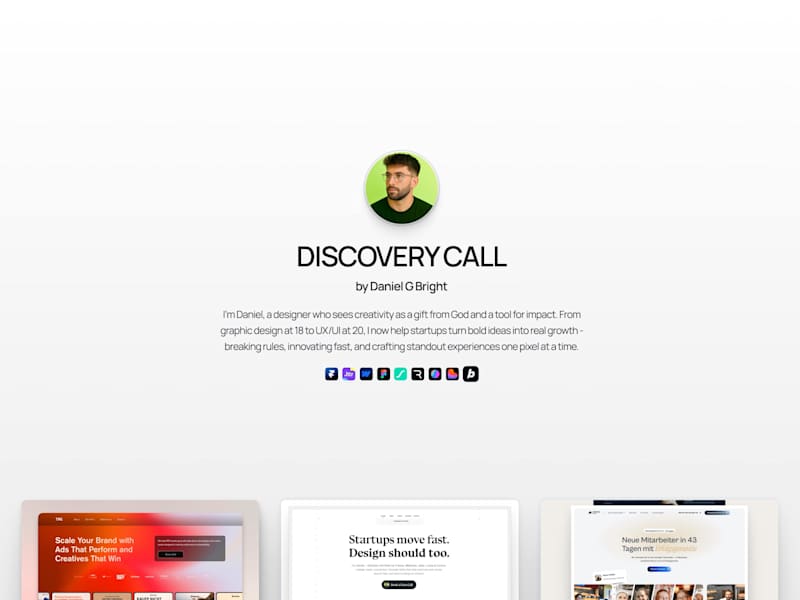 Cover image for Design Consultation • Discovery Call