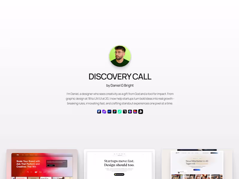 Cover image for Design Consultation • Discovery Call