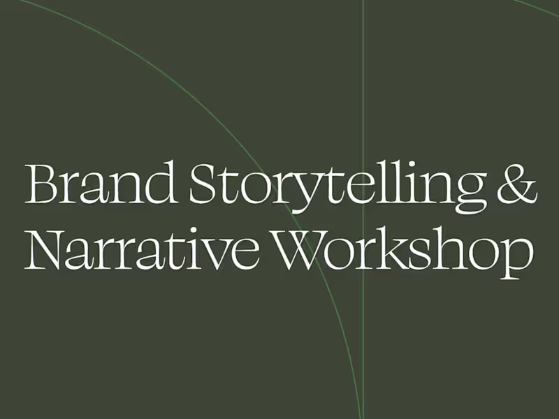 Cover image for Brand Storytelling & Narrative Workshop