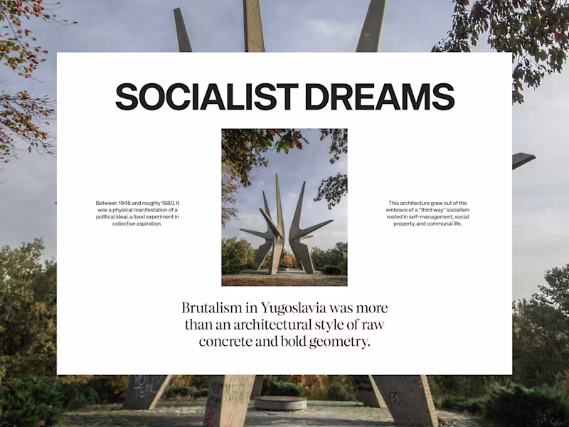 Cover image for Yugoslavian Modernist Architecture Editorial