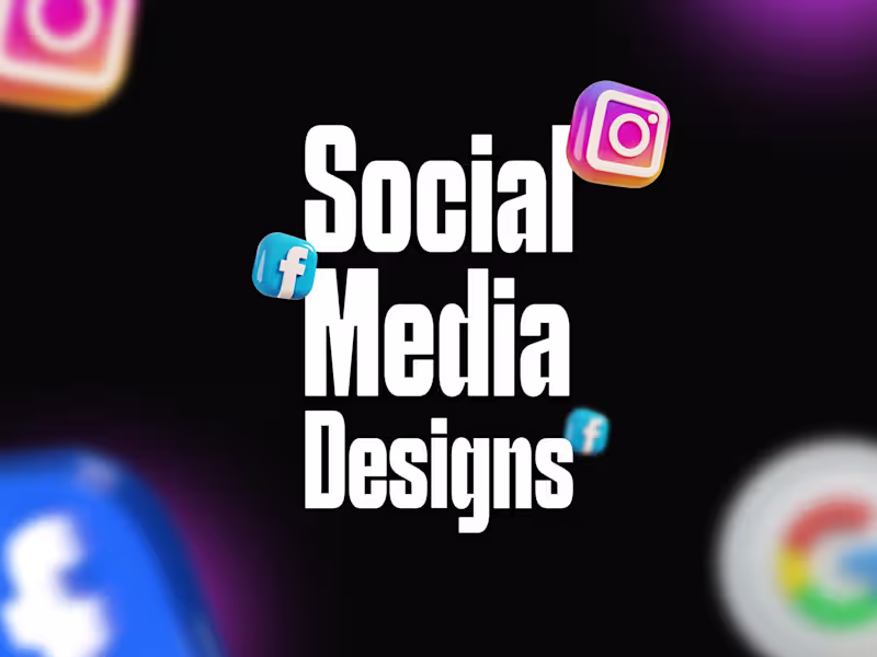 Cover image for Social Media Designs and Ads
