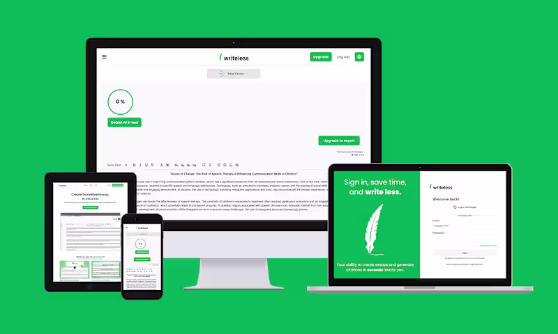 Cover image for Writeless AI