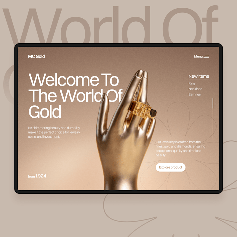 Cover image for Gold jewelry online store