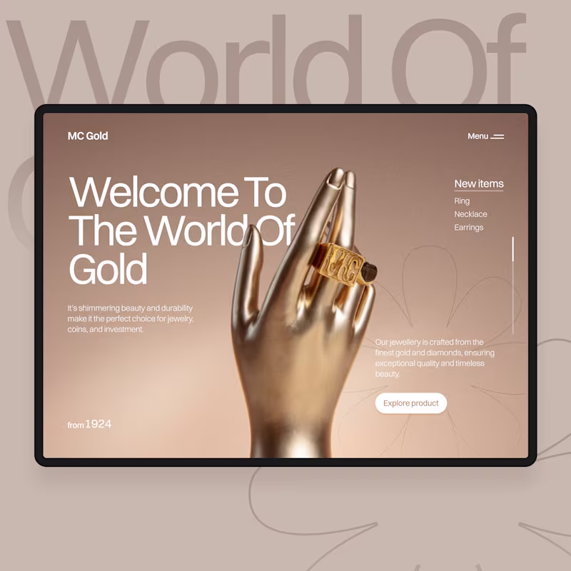 Cover image for Gold jewelry online store