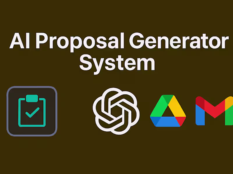 Cover image for AI Proposal Generator System This system automates the entir...