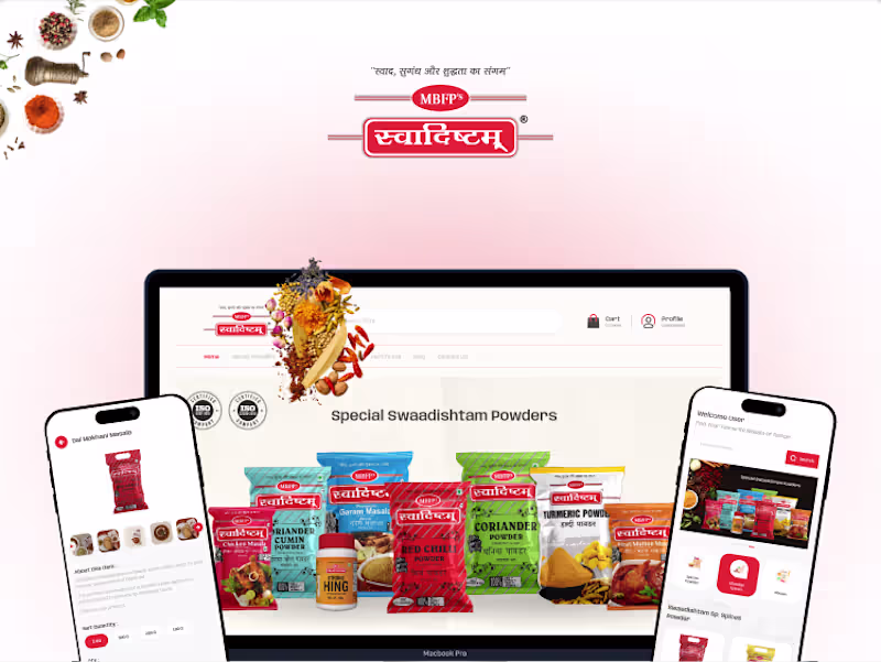 Cover image for Svadishtam — Web App UI/UX Design