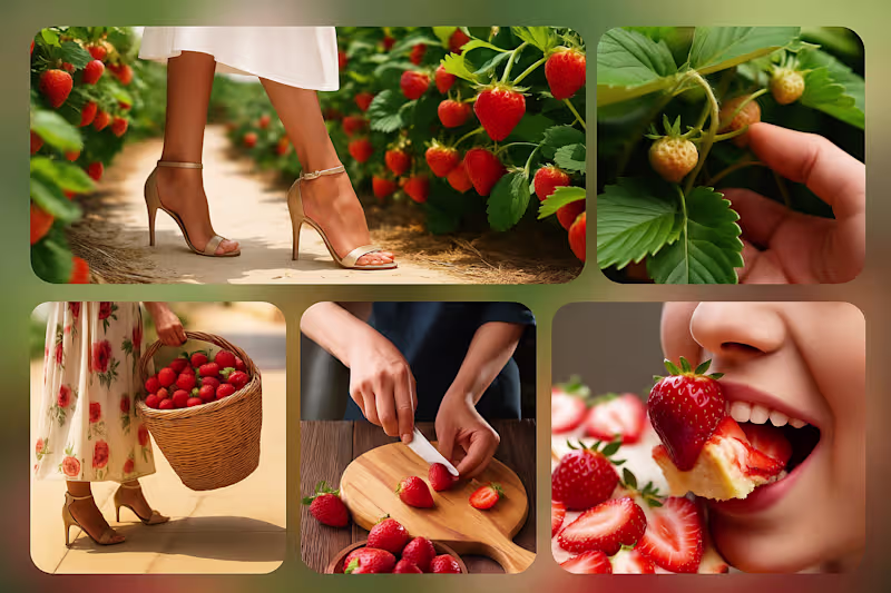Cover image for Strawberry season. A sensory memory.