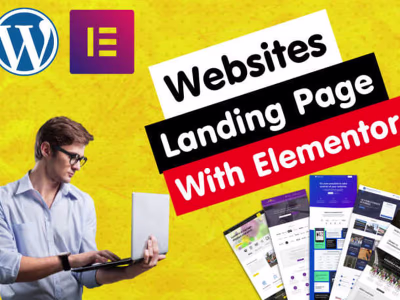 Cover image for  wordpress landing page design, elementor landing page