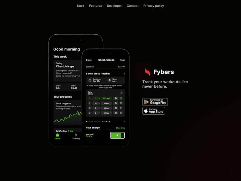 Cover image for Created Fybers Workout App