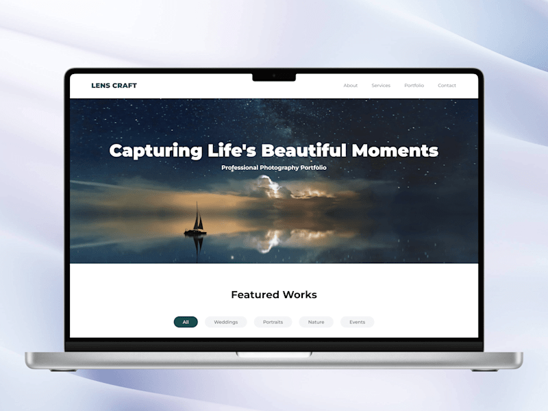 Cover image for Photography Portfolio Website Design