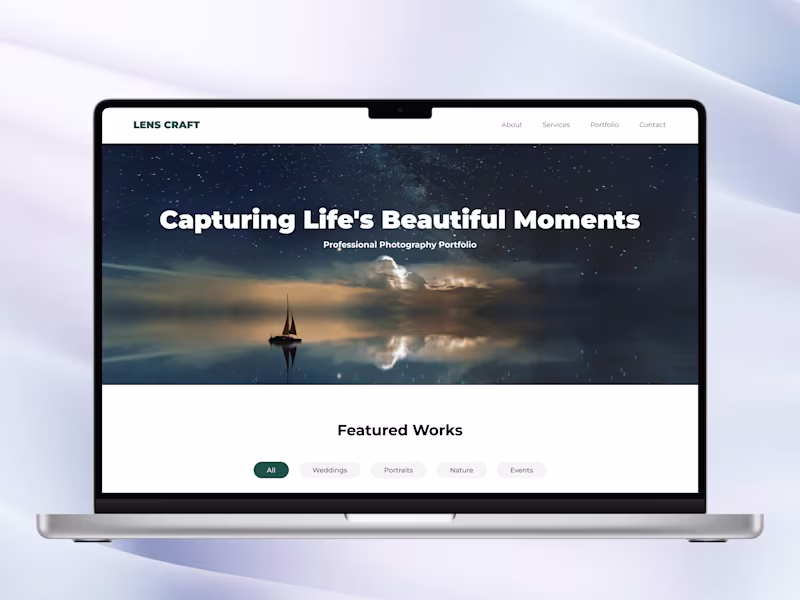 Cover image for Photography Portfolio Website Design