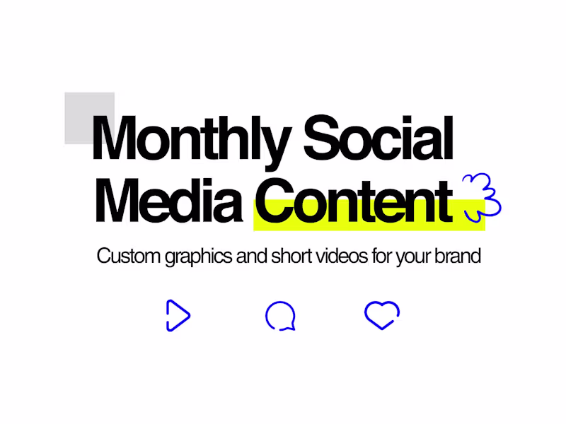 Cover image for Monthly Engaging Social Media Content