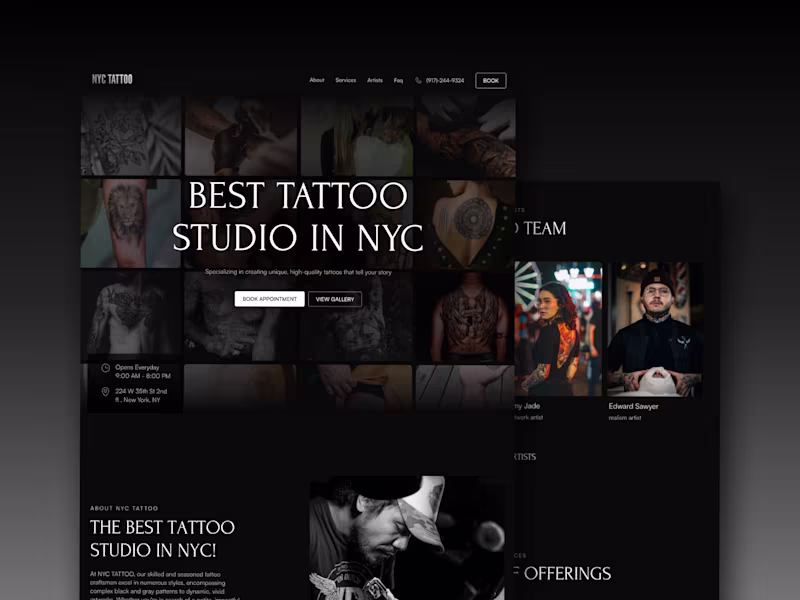 Cover image for TAT - Tattoo Studio Framer Website