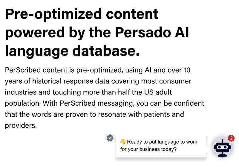 Cover image for Persado Healthcare Product Copy