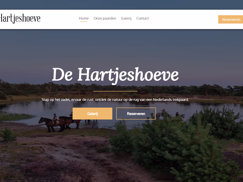 Cover image for De Hartjeshoeve  · Website