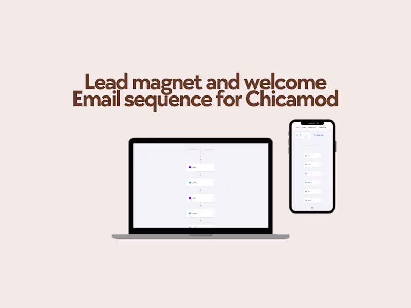 Cover image for Lead Magnet and Email Sequence Design for Chicamod